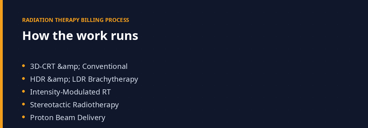 Radiation Therapy Billing Services 4 radiation therapy billing - how the work runs