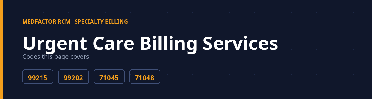 Urgent Care Billing Services 1 urgent care billing